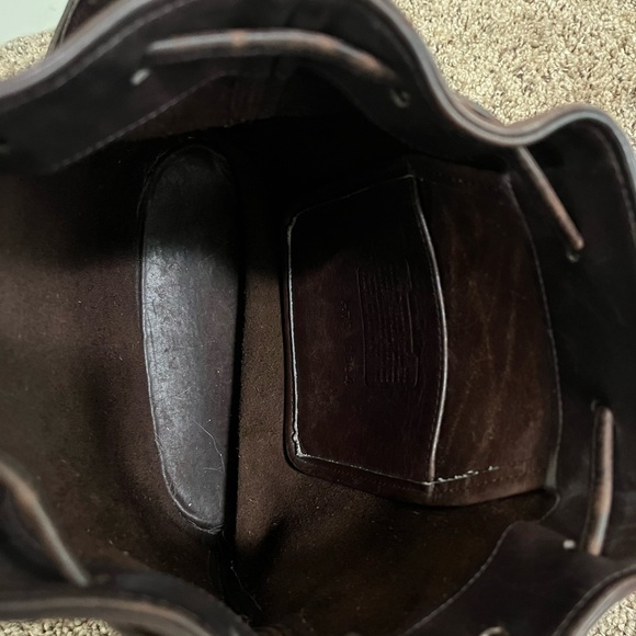 Vintage Coach Bucket Drawstring Bag Brown 9804 - Picture 10 of 16